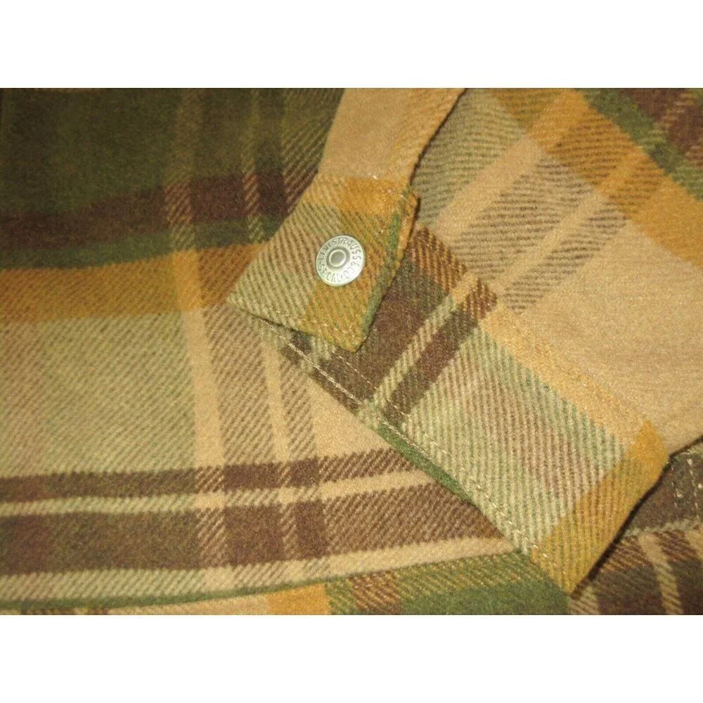 Levi's Strauss Men's Brown Plaid Sherpa Lined Classic Trucker Jacket NWT